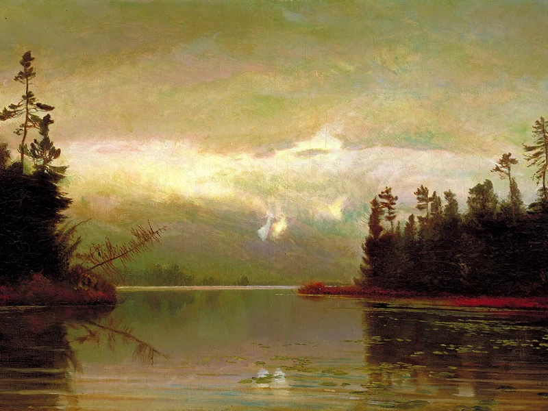 1836-Homer Dodge Martin - Un lago di North Woods - Smithsonian American Art Museum